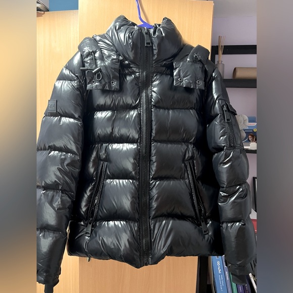 SAM Black Down Parka. Size M - Picture 2 of 14